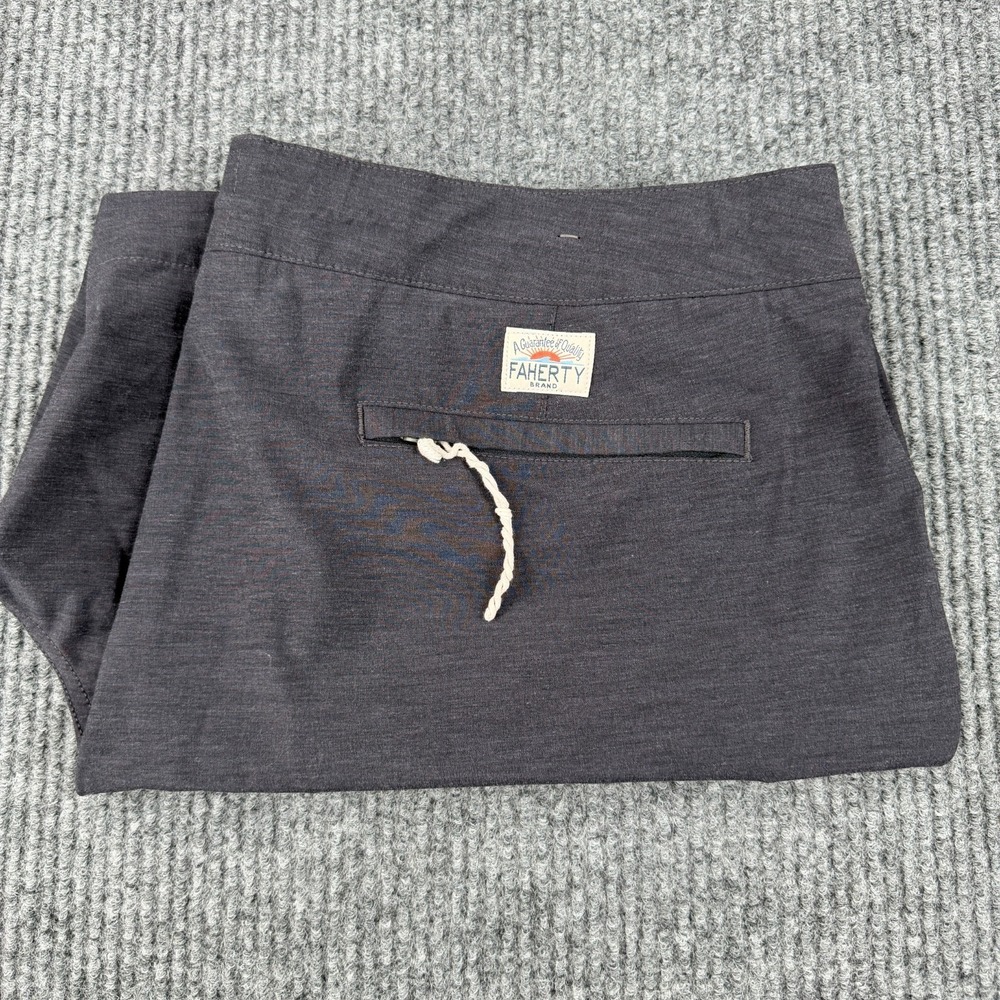New Faherty Mens All-Day 2.0 Shorts 38 Gray Classic Lightweight UPF Casual Golf